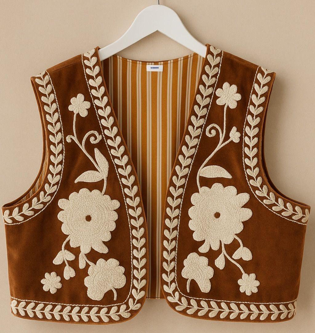 Heritage Floral Embroidered Vest